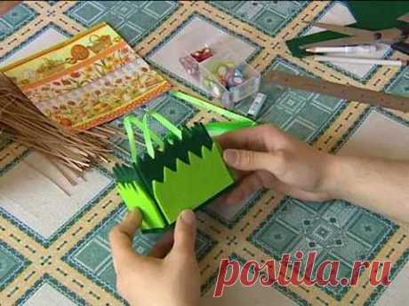 HAND MADE Лукошко для пасхальных яиц - YouTube