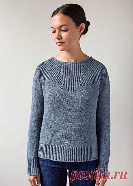 Джемпер с кокеткой Faceted Yoke.
Размеры: 37 (40.75, 44.5, 48.5, 52.25, 56) дюймов. Для обхвата груди: 31–34 (35–38, 39–42, 43–46, 46–49, 50–53) дюймов, с приблизительным припуском в 3-6 дюймов. 1 дюйм = 2.54 см.

Размеры пуловера по груди: 37 (40.75, 44.5, 48.5, 52.25, 56) дюймов.