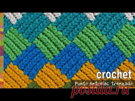 Punto entrelac trenzado (¡con trenzas gorditas!) a crochet / Tejiendo Perú
