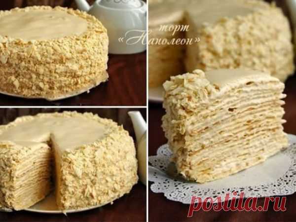 Торт «Наполеон» с очень вкусным кремом