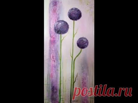 Painting demo Ornamental Onion  Acrylmalerei lange Version