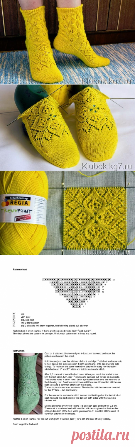 Красивый узор, вязаный от центра | Клубок
