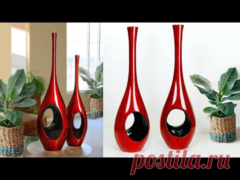 Big Size Awesome Flower vase making // Cement flower vase at home