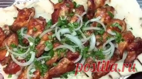 Очень вкусный куриный шашлык из крылышек