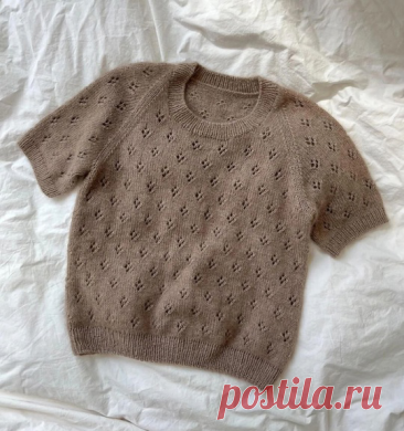 Реглан снизу: футболка с описанием и схемой. | Ольга Прилуцкая, вязание - это модно | Дзен