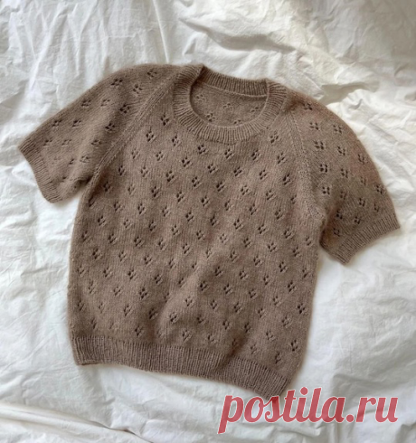 Реглан снизу: футболка с описанием и схемой. | Ольга Прилуцкая, вязание - это модно | Дзен