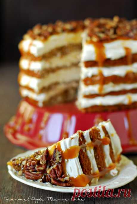 Caramel Apple Mousse Cake