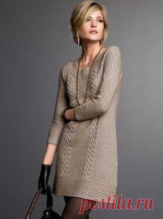 Стильное офисное платье.