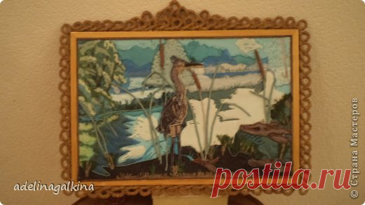 Картина выполненная в технике гильоширование и мараме 
