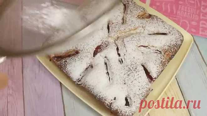 Быстрый фруктовый пирог без миксера