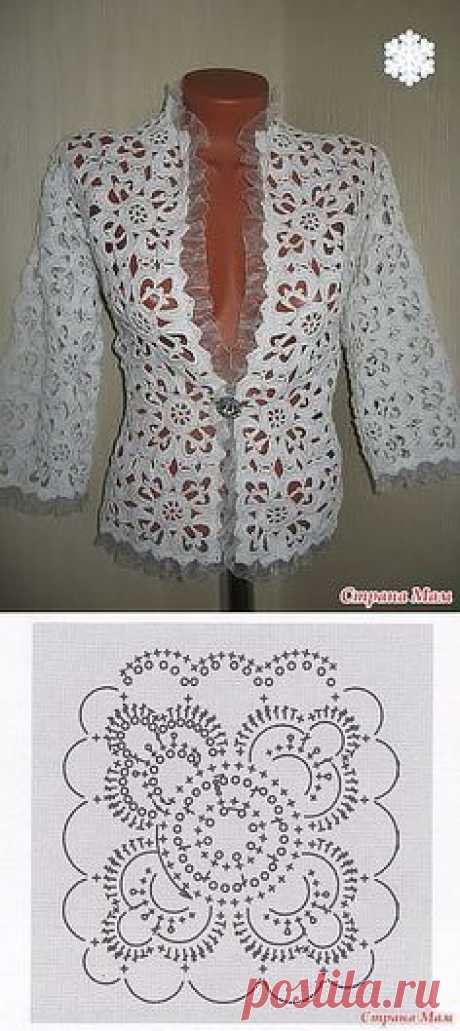 (1) CHIC Jacket MOTIVES | ВЯЗАНИЕ КРЮЧОК БОЛЕРО ЖАКЕТЫ ПЛАТЬЯ | Постила | Crochet