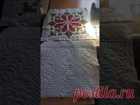 🌷вариант стежки для подушки #sewing #quilting