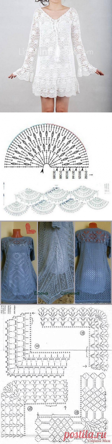 Туники, платье, сарафан крючком