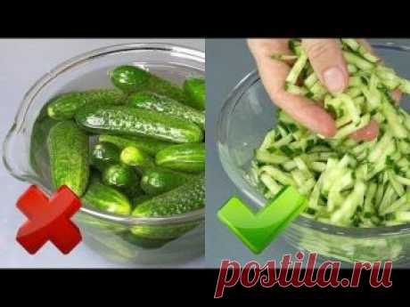 Любимые рецепты из огурцов