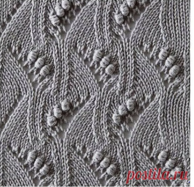 Вязание японского узора № 20, узор Ландыш, описание, видео
