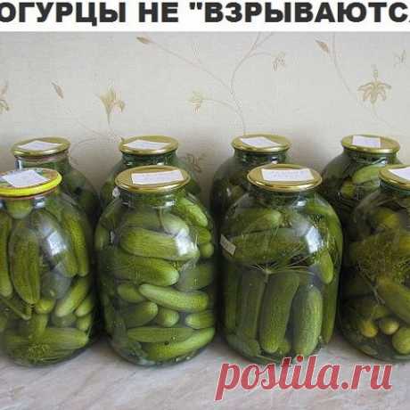 И огурцы не взрываются !