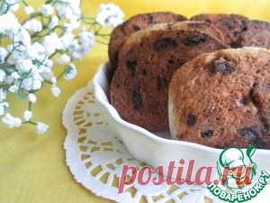 Творожное печенье с вишней и шоколадом - кулинарный рецепт