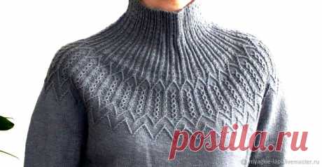 Мастер-класс: Пуловер с круглой кокеткой – купить на Ярмарке Мастеров – LX7C6BY | Схемы вязания, Ярославль Мастер-класс: Пуловер с круглой кокеткой в интернет-магазине на Ярмарке Мастеров. Это цифровой товар, мастер-класс в формате pdf можно скачать сразу после его оплаты, без участия продавца (то есть меня). Это мгновенная покупка.

Пуловер с круглой кокеткой без видимых мест прибавления петель. Я назвала бы его "готический". Изделие вяжется одним полотном, без швов.