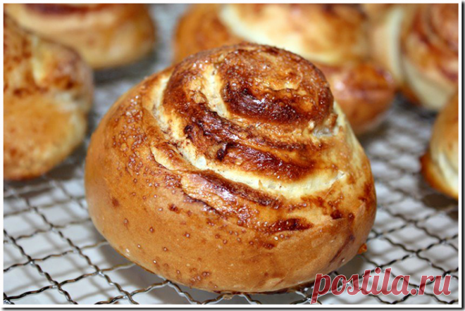 Булочки-улитки с корицей и грецким орехом (Zimtschnecken)