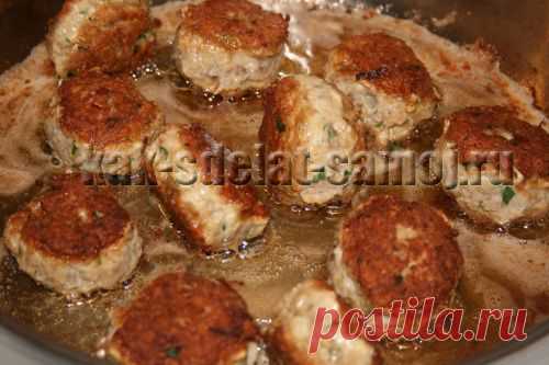 Куриные котлеты с плавленным сыром