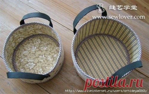 Шьем удобные корзинки