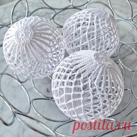 Схема вязания новогодних шариков