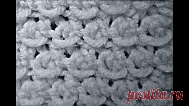 Узор ''БАРАШЕК'' | Вязание спицами для начинающих  Плотный мелкораппортовый узор для спиц.