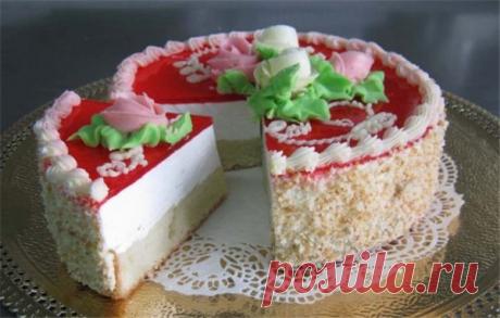 Торт желейный с бисквитом – нежная свежесть | Краше Всех