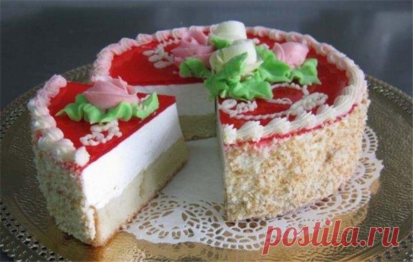 Торт желейный с бисквитом – нежная свежесть | Краше Всех