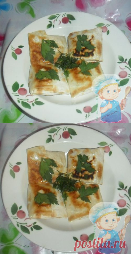 Жаренный лаваш с начинкой: пошаговый рецепт с фото