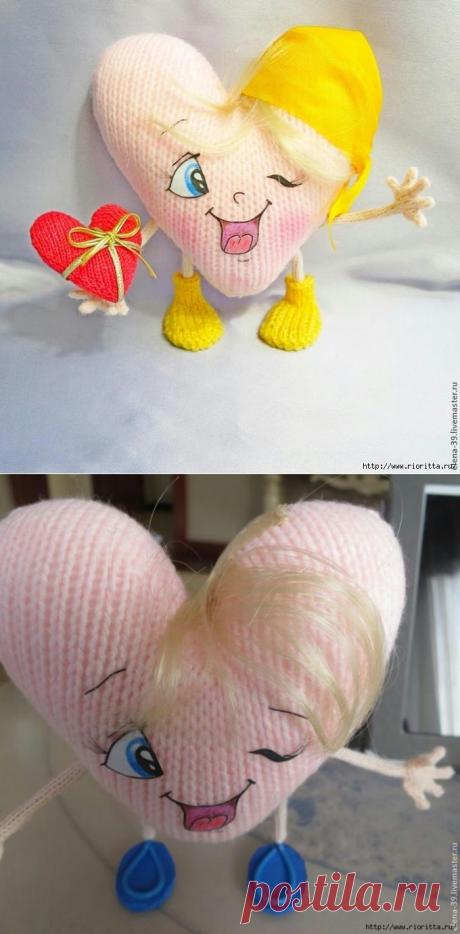 вязаное сердце