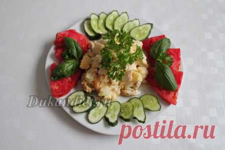 Запеканка из цветной капусты с куриными грудками | Диета Дюкана