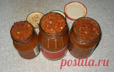 Аджика с орехами - Рецепт из Грузии.