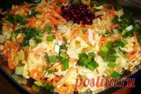 Салат с курицей и корейской морковкой