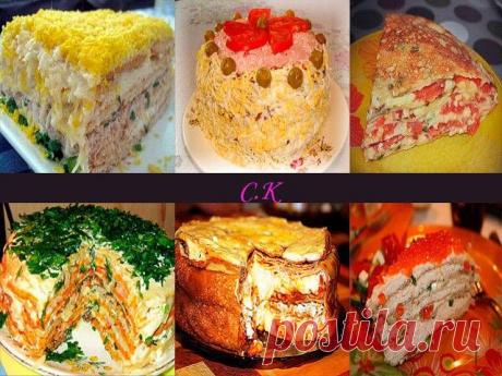 6 закусочных тортиков для празднования нового года.