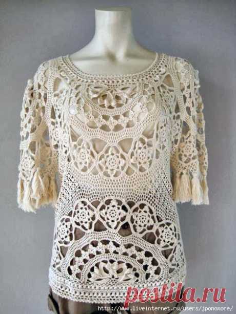 VERA E SUAS MANUALIDADES - Veraxangai: BLUSA FEMININA-CROCHE