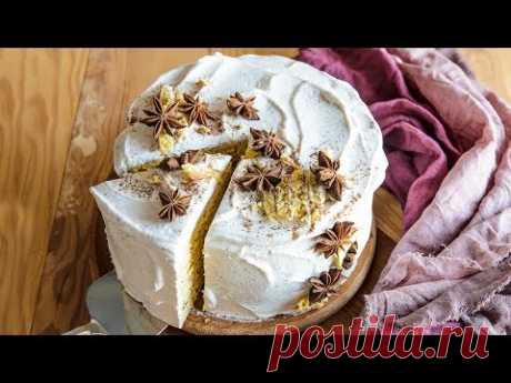 Тыквенный Торт НА СКОВОРОДЕ - тает во рту!🍴Нежный БЫСТРЫЙ торт БЕЗ ВЫПЕЧКИ и ДУХОВКИ