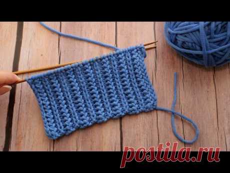 Резинка Микс спицами ⚖ Mix rib knitting pattern