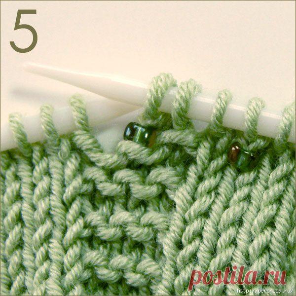 Чудо совет - как вязать с бисером на толстых спицах.