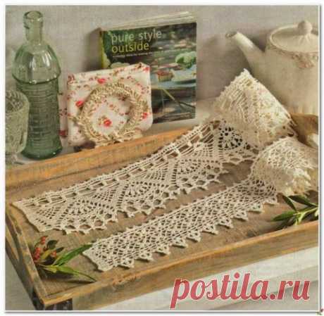 Кружево крючком 200 схем вязания