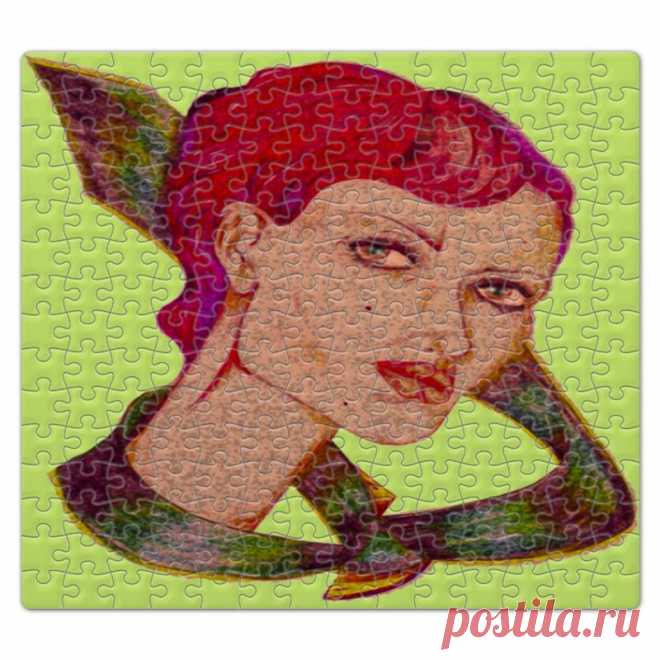 Пазл магнитный 27.4 × 30.4 (210 элементов) "Девушка в галстуке." от Printissimo - Printio