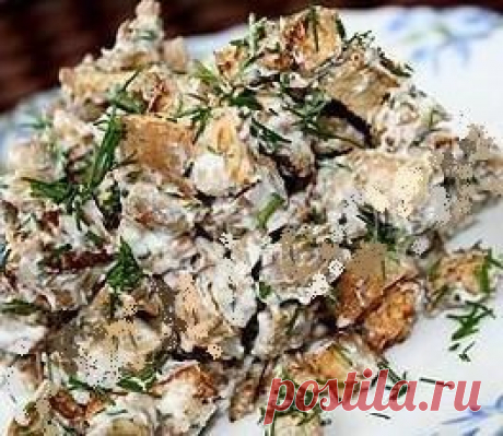 Баклажановый салат с орехами и сметаной... / Еда и напитки / диетические блюда / Pinme.ru / Алла Рыбчинская