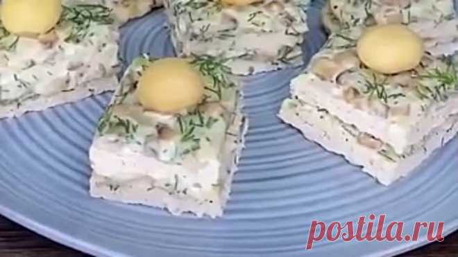 Куриные пирожные с грибной нaчинкой