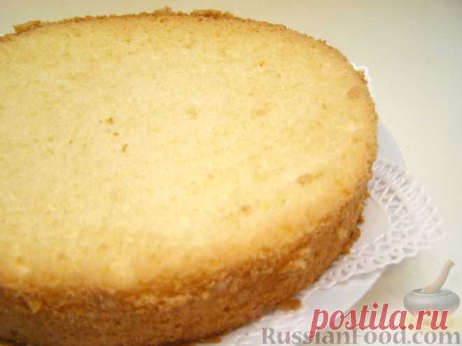 Рецепт: Рецепт бисквитного теста на RussianFood.com
