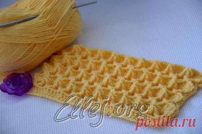 Узор Зефирка. Схема + видеоурок | Crochet by Ellej | Вязание крючком от Елены Кожухарь