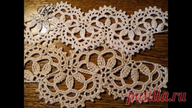 Видео-урок по вязанию ленточного кружева Автор  Наталья Брыжина
