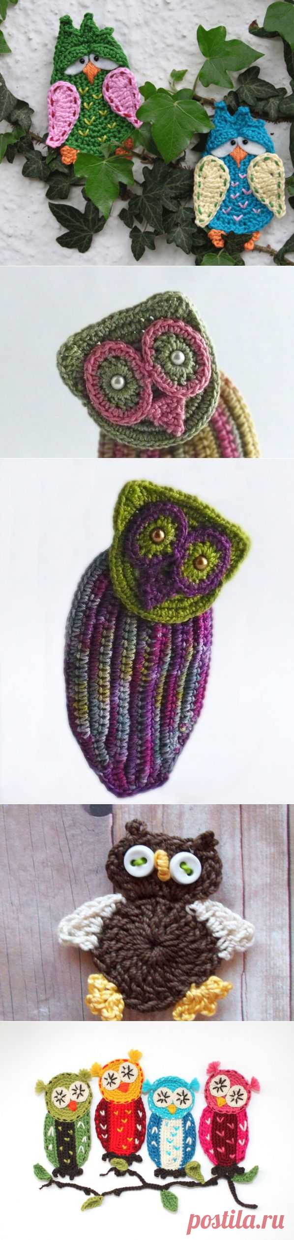 Аппликации вязаные