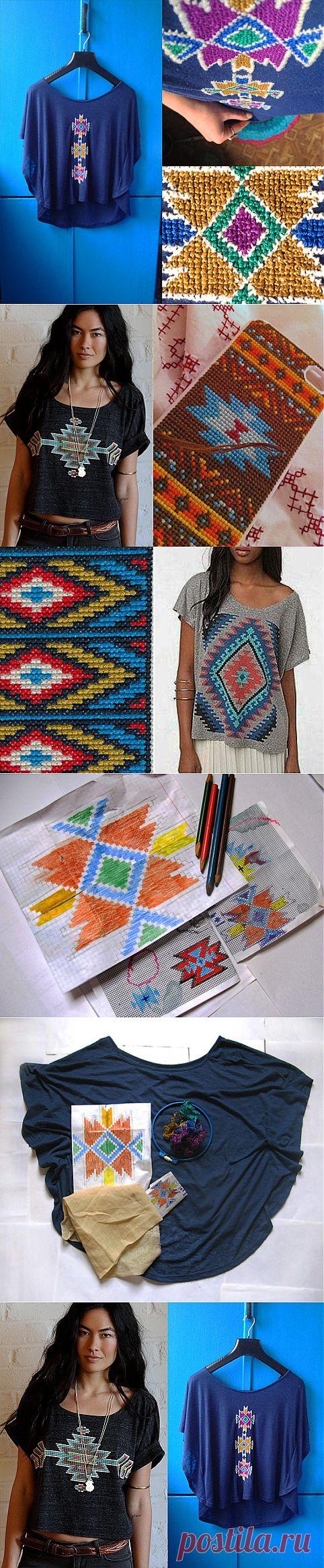По индейским мотивам (соцсоревнование) / Футболки DIY /