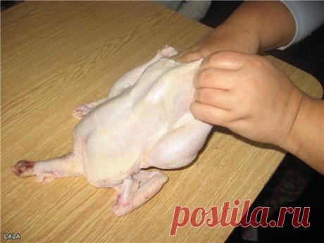 Начинённая курица без костей!! МК.