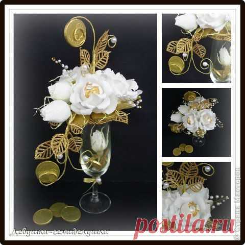 Бизнес-букет из конфет "Денежная роза" | Страна Мастеров